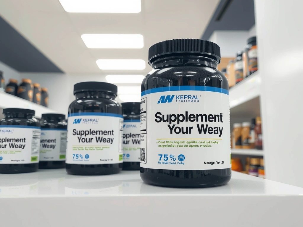 Display produk di toko FitFuel Indonesia